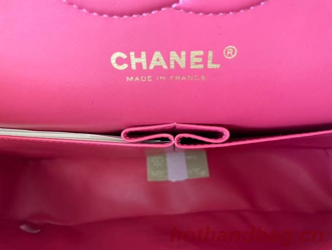 Chanel classic handbag Grained Calfskin&gold Metal 01112 red