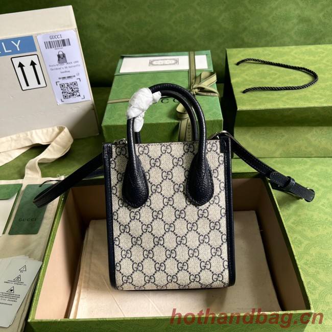Gucci Mini tote bag with Interlocking G 671623 Blue