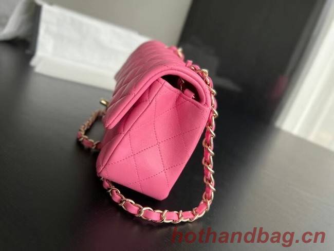 Chanel MINI Flap Bag Original Sheepskin Leather 1116 Plum