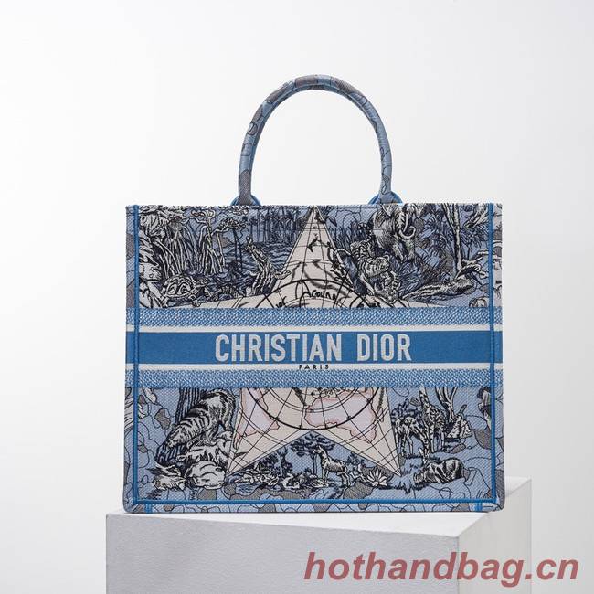 DIOR BOOK TOTE Embroidery C1286-24 blue