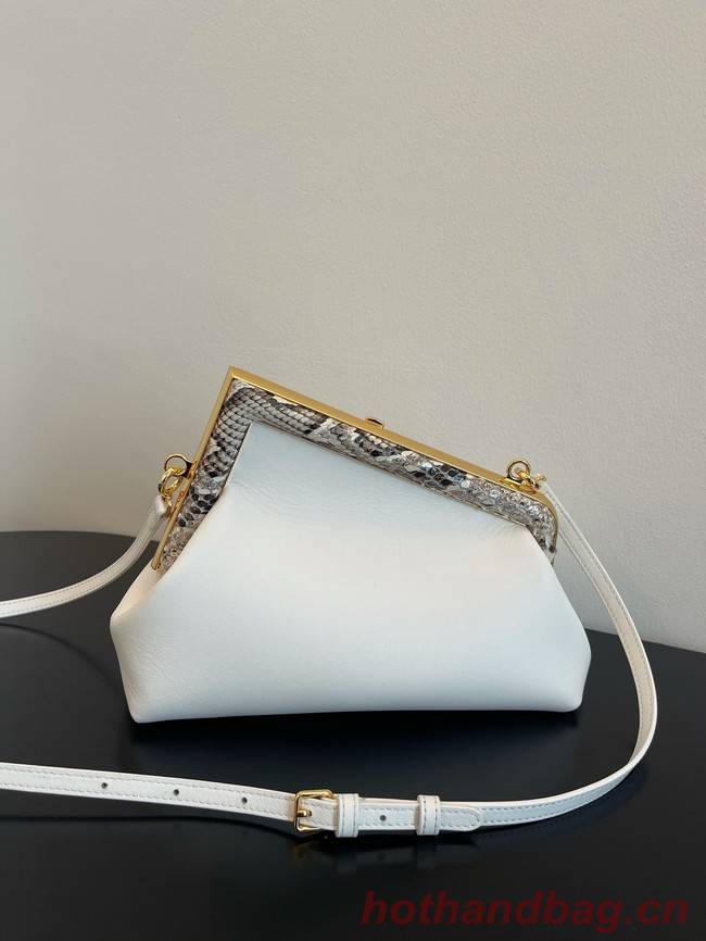 Fendi First Small leather bag 8BP129AB white