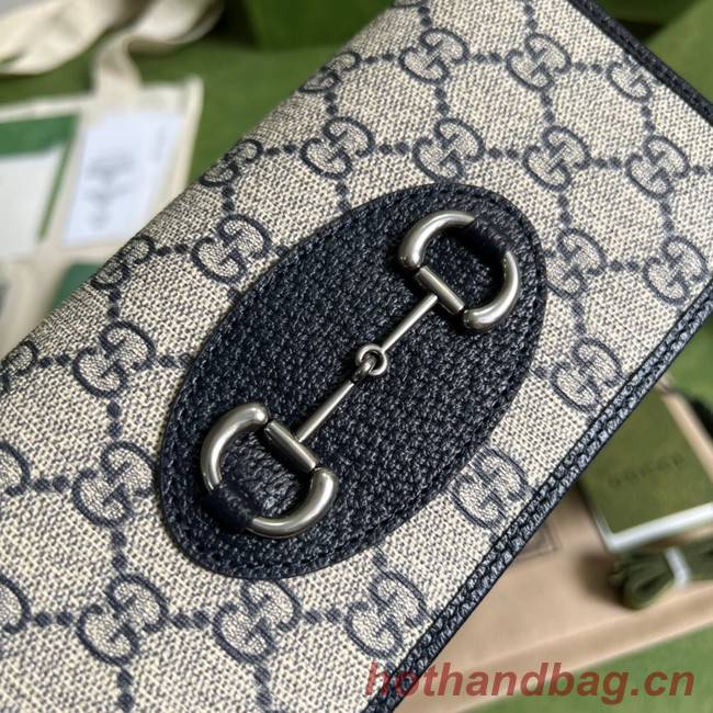 Gucci Horsebit 1955 wallet with chain 621892 blue