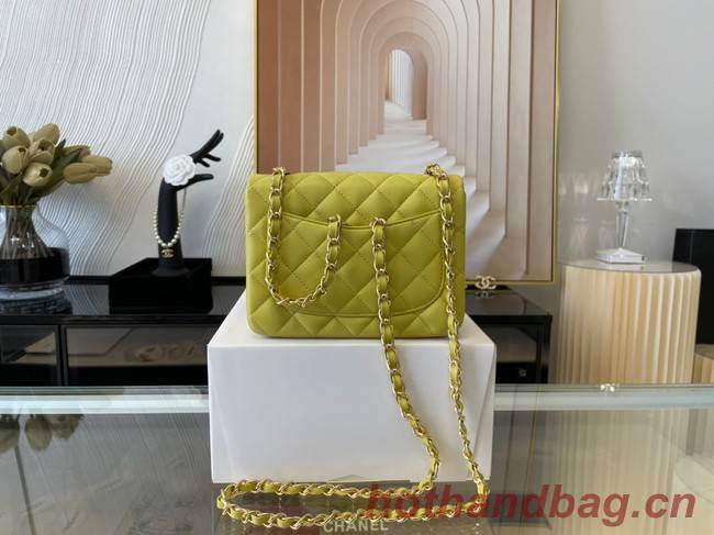 Chanel MINI Flap Bag Original Sheepskin Leather 1115 Lemon