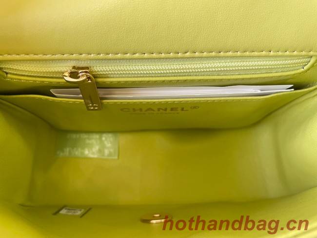 Chanel MINI Flap Bag Original Sheepskin Leather 1115 Lemon