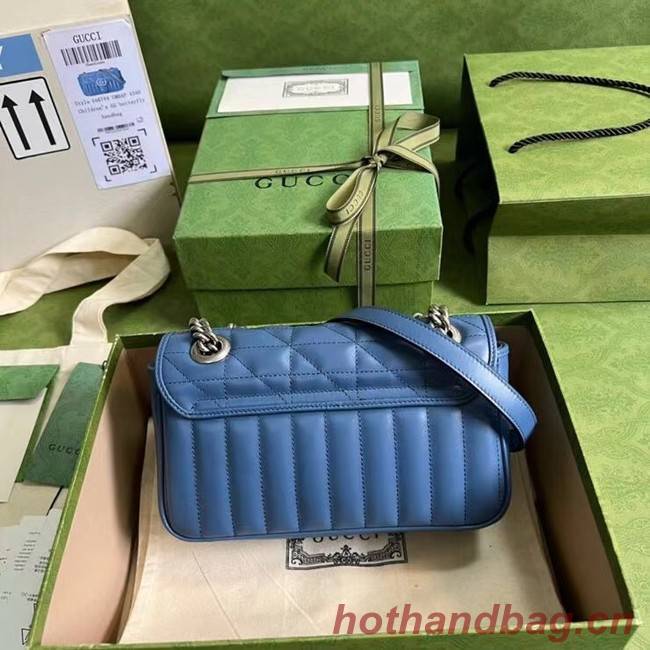 Gucci GG Marmont matelasse mini bag 446744 blue