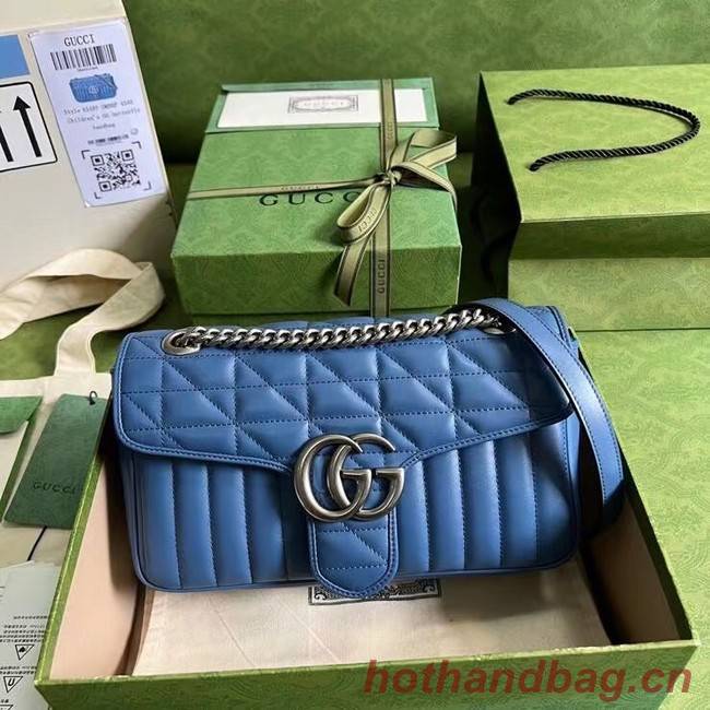 Gucci GG Marmont small shoulder bag 443497 Blue