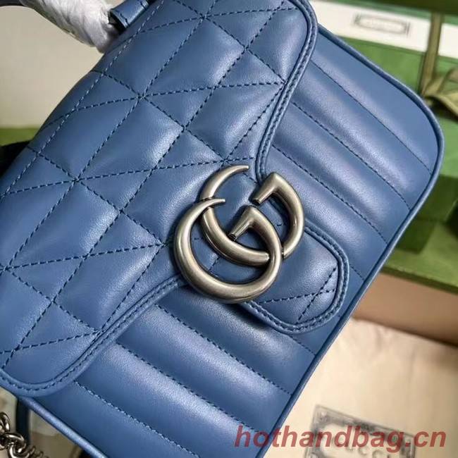 Gucci GG Marmont small shoulder bag 583571 blue