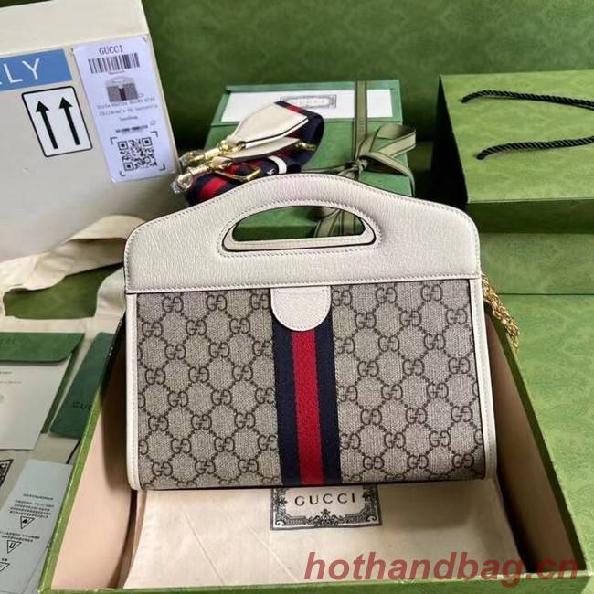 Gucci Ophidia small tote with Web 693724 white