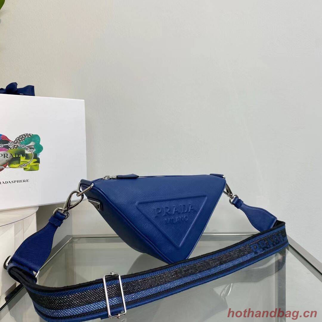 Prada Leather Triangle shoulder bag 2EV055 blue