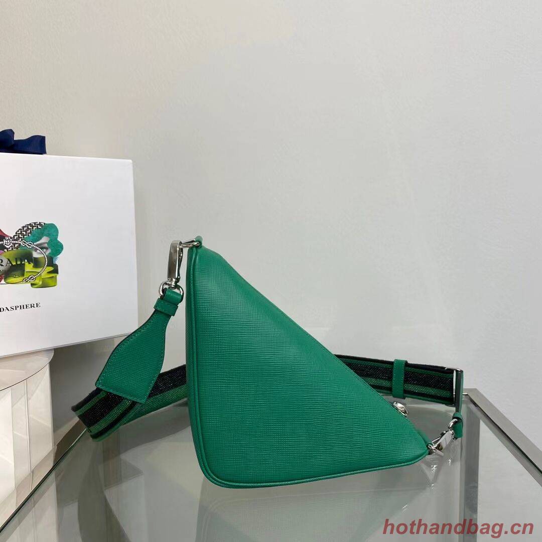 Prada Leather Triangle shoulder bag 2EV055 green