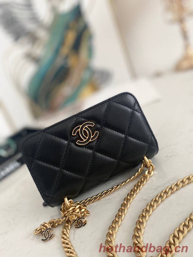 Chanel Flap Lambskin small Shoulder Bag 81185 black
