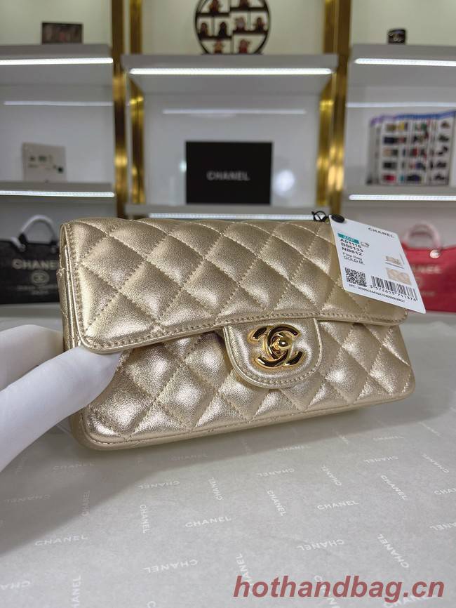 Chanel Flap Lambskin Shoulder Bag A01116 gold