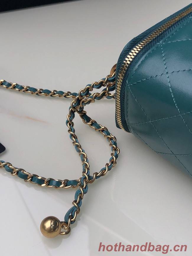 Chanel mini Shoulder Bag Lambskin & Gold-Tone Metal AP2292 blue