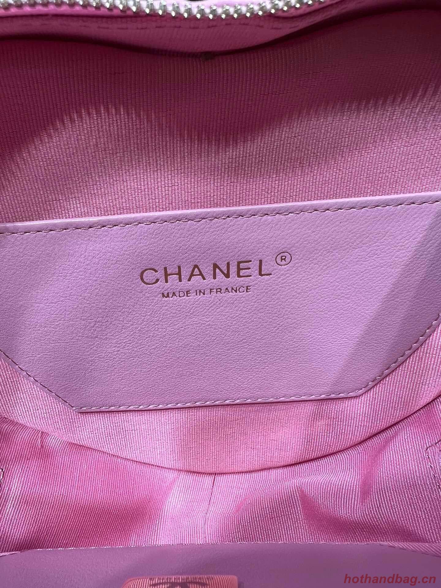 Chanel 2022S Love Heart Original Lambskin Crossbody Chain Bag AS3191Y Pink