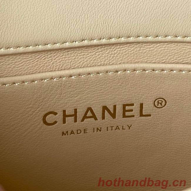 Chanel Flap Lambskin mini Shoulder Bag AS3113 light yellow
