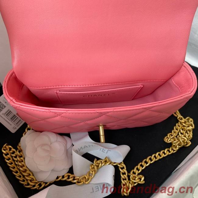 Chanel Flap Lambskin mini Shoulder Bag AS3113 pink