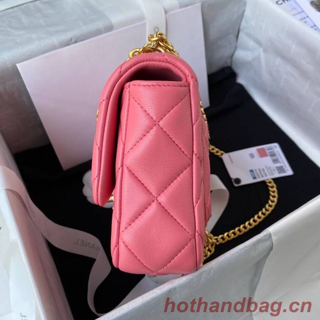 Chanel Flap Lambskin small Shoulder Bag AS3114 pink