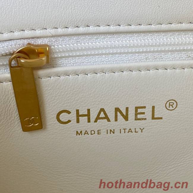 Chanel Flap Lambskin small Shoulder Bag AS3114 white