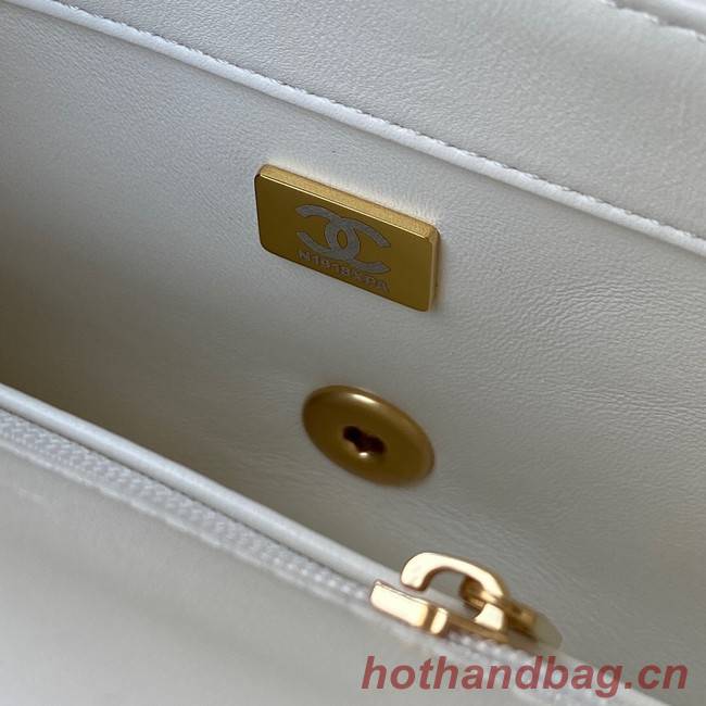 Chanel Flap Lambskin small Shoulder Bag AS3114 white