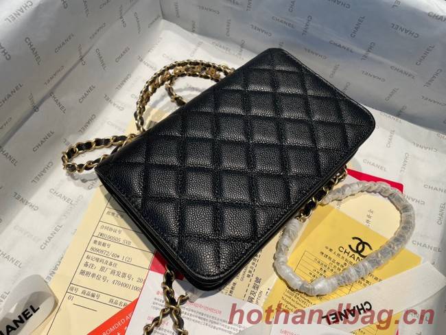 Chanel mini Shoulder Bag Grained Calfskin&Gold-Tone Metal AP2804 black