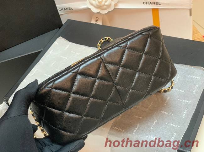 Chanel mini Shoulder Bag Lambskin&Gold-Tone Metal AS3259 black 