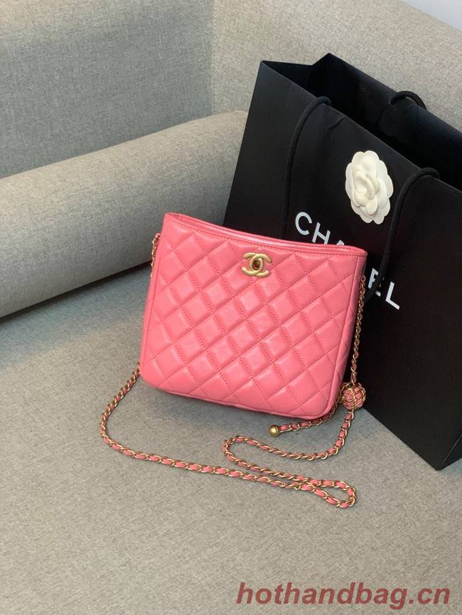 Chanel mini Shoulder Bag Lambskin&Gold-Tone Metal AS3259 rose