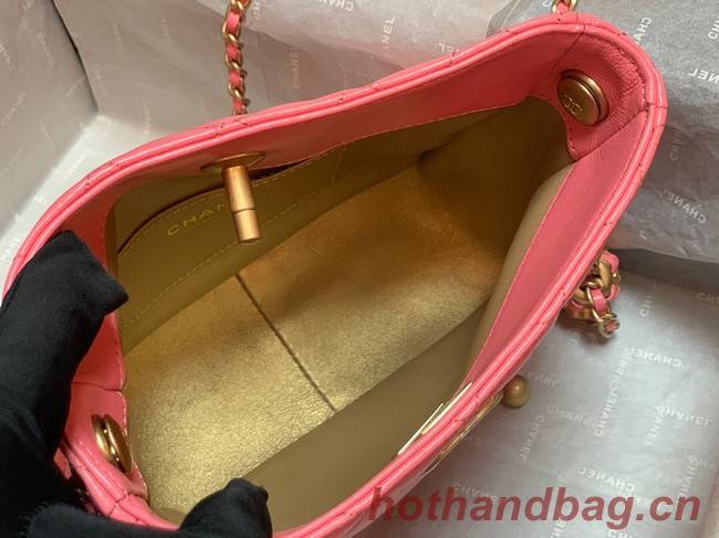 Chanel mini Shoulder Bag Lambskin&Gold-Tone Metal AS3259 rose