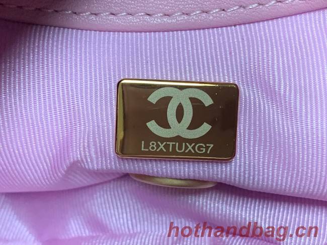 Chanel mini Shoulder Bag Lambskin&Gold-Tone Metal AS3205 pink