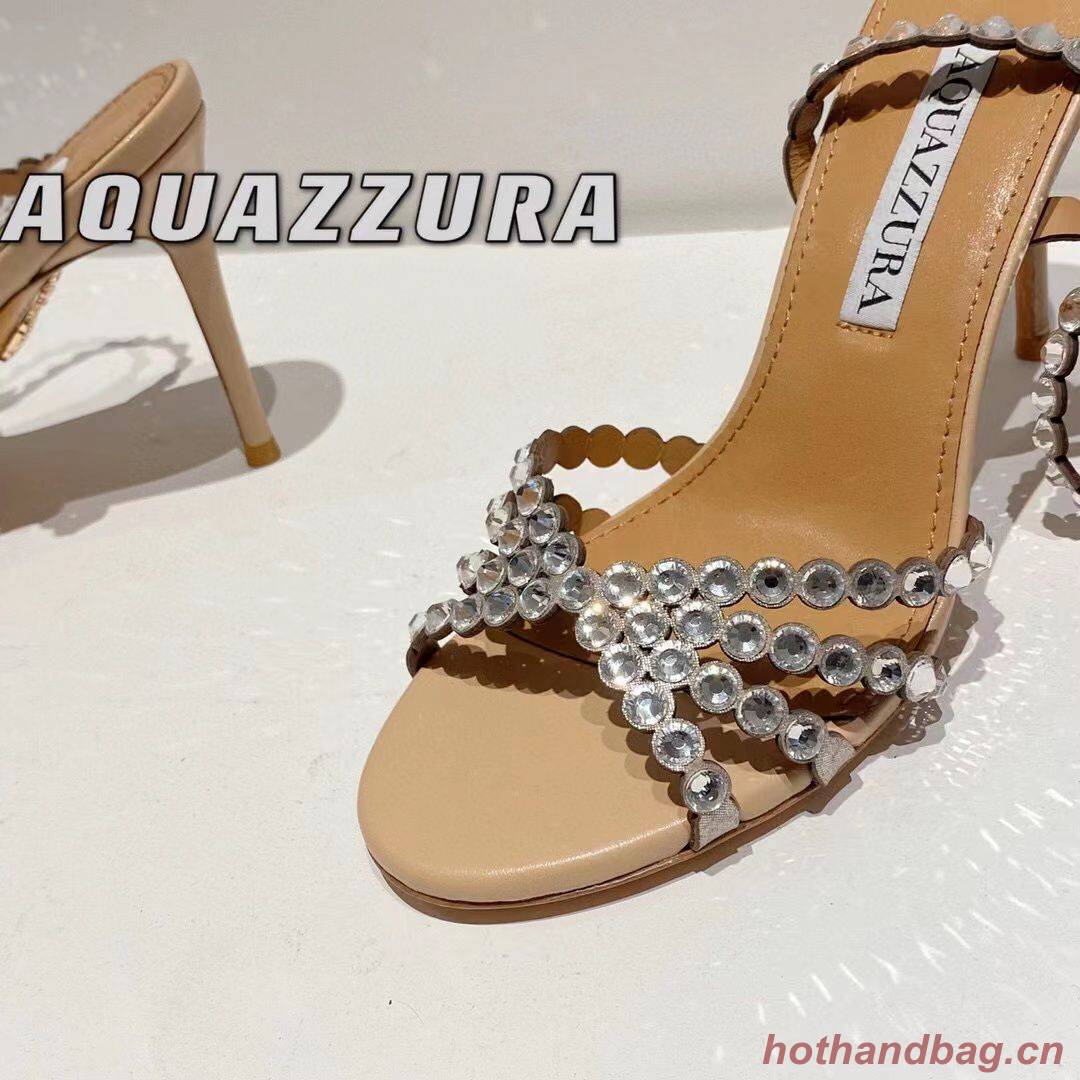 Aquazzura Temptation Crystal Sandal Shoes A106 Silver