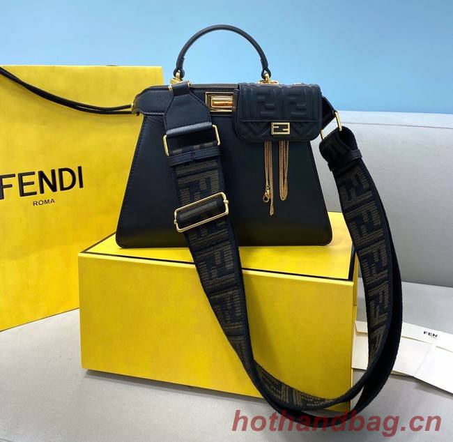 Fendi Peekaboo ISeeU MEDIUM leather bag 80011A black