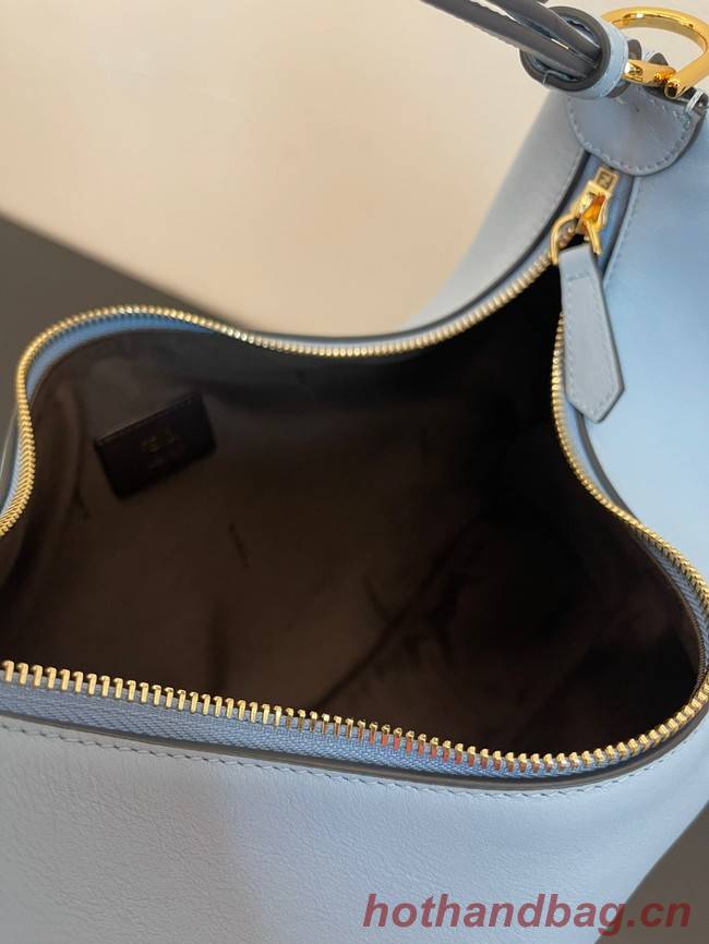 Fendi graphy Small Light blue leather bag 8BR798A