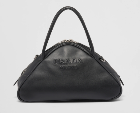 Prada Leather Triangle bag 1BB082 black