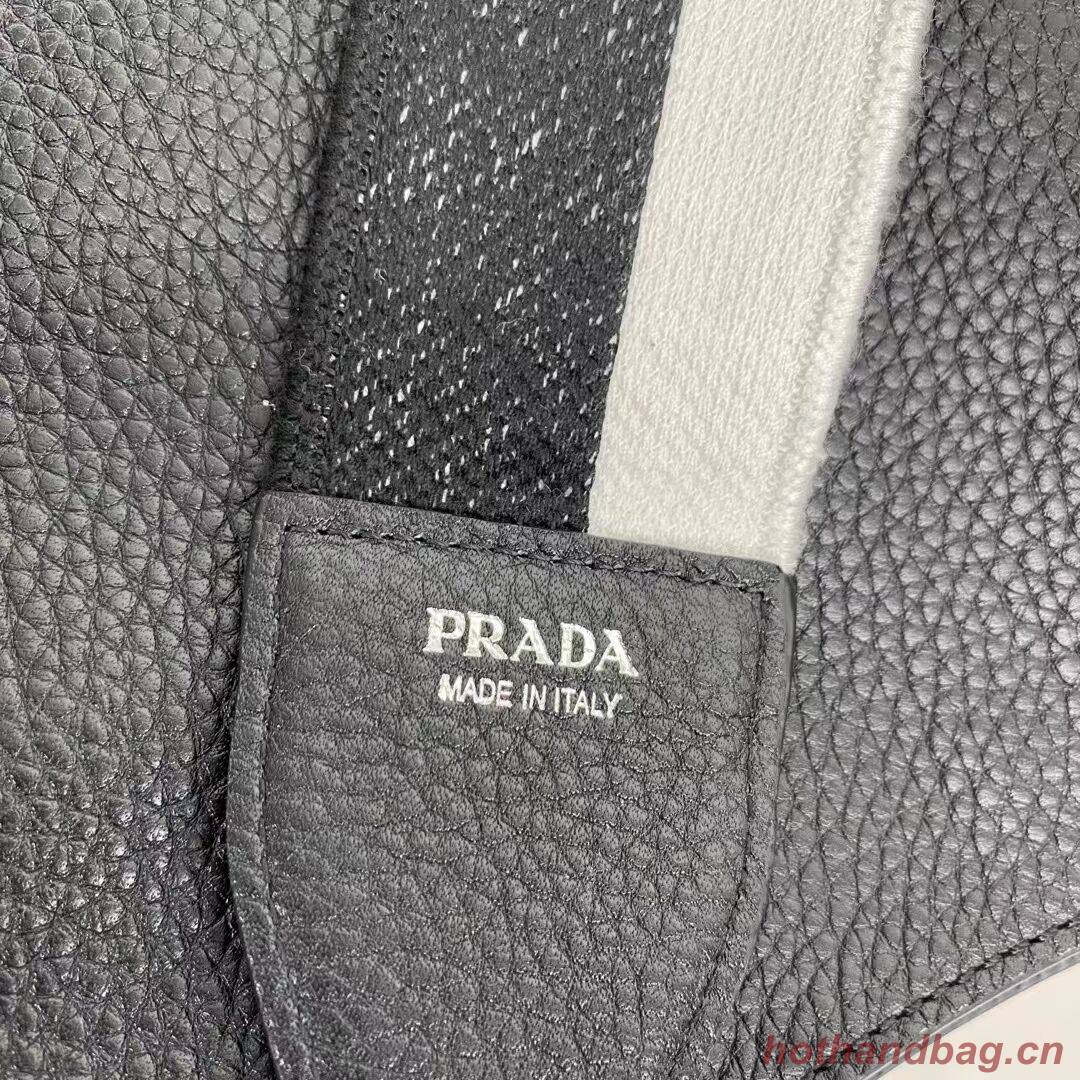 Prada Leather mini shoulder bag 1BH191 black
