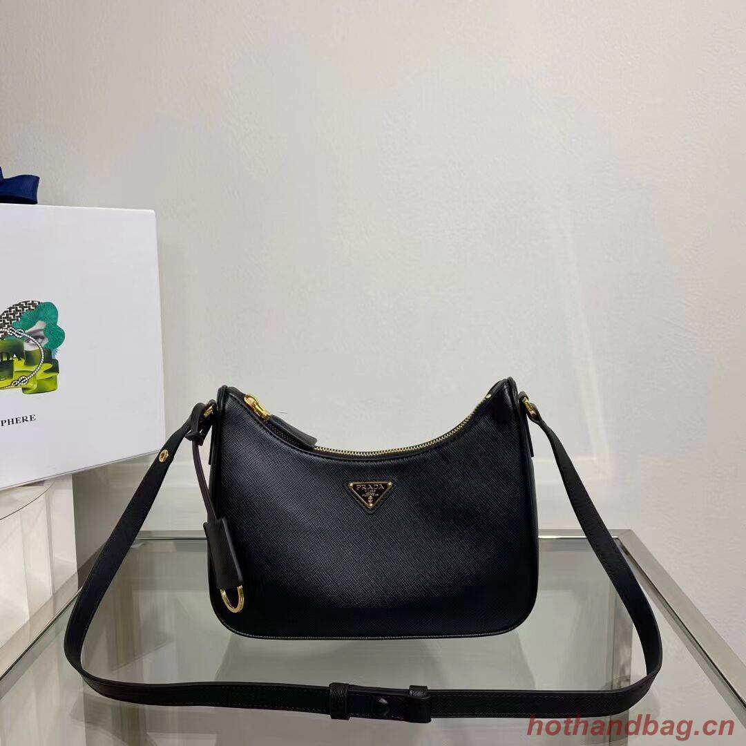 Prada Small Saffiano leather shoulder bag 1BD330 black