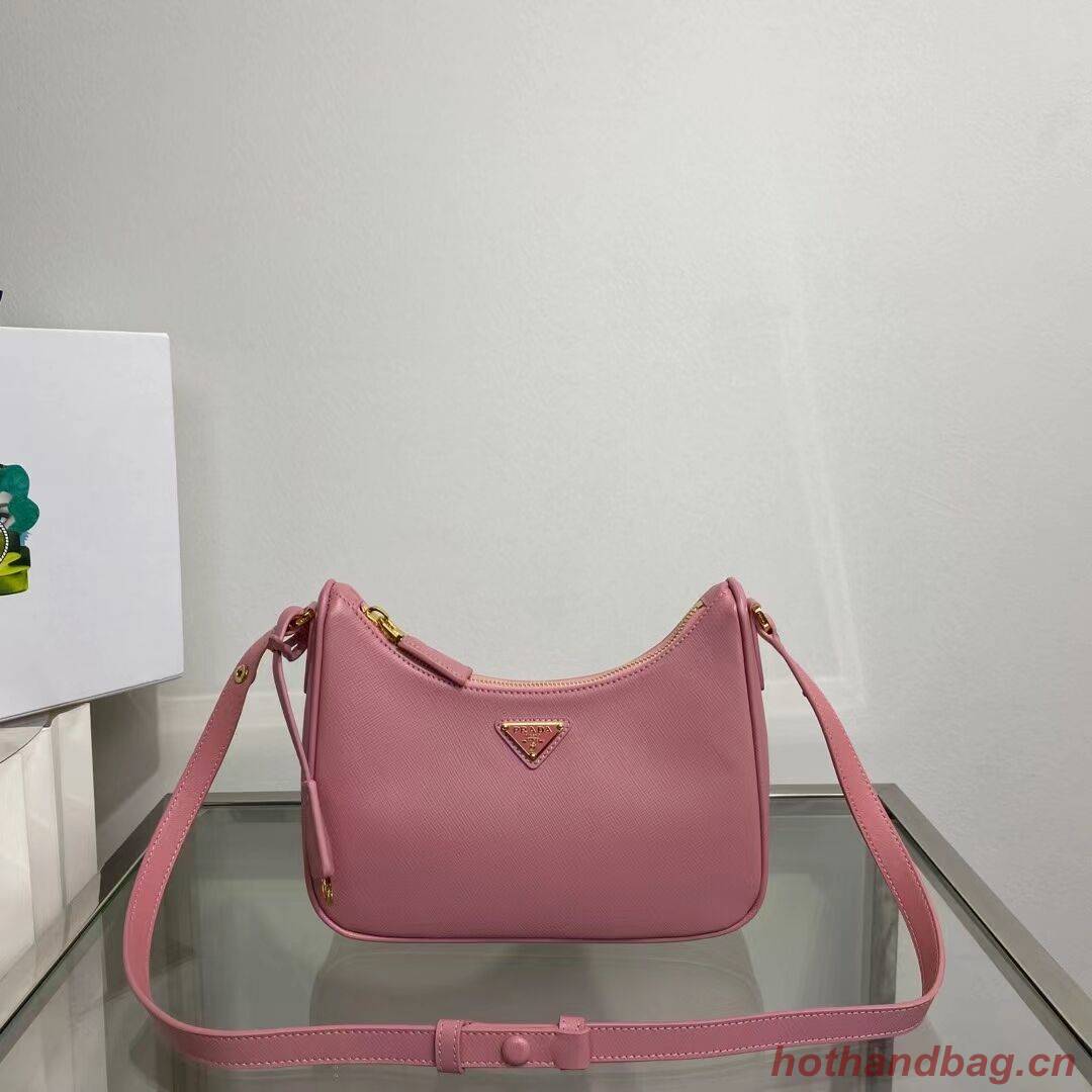 Prada Small Saffiano leather shoulder bag 1BD330 pink