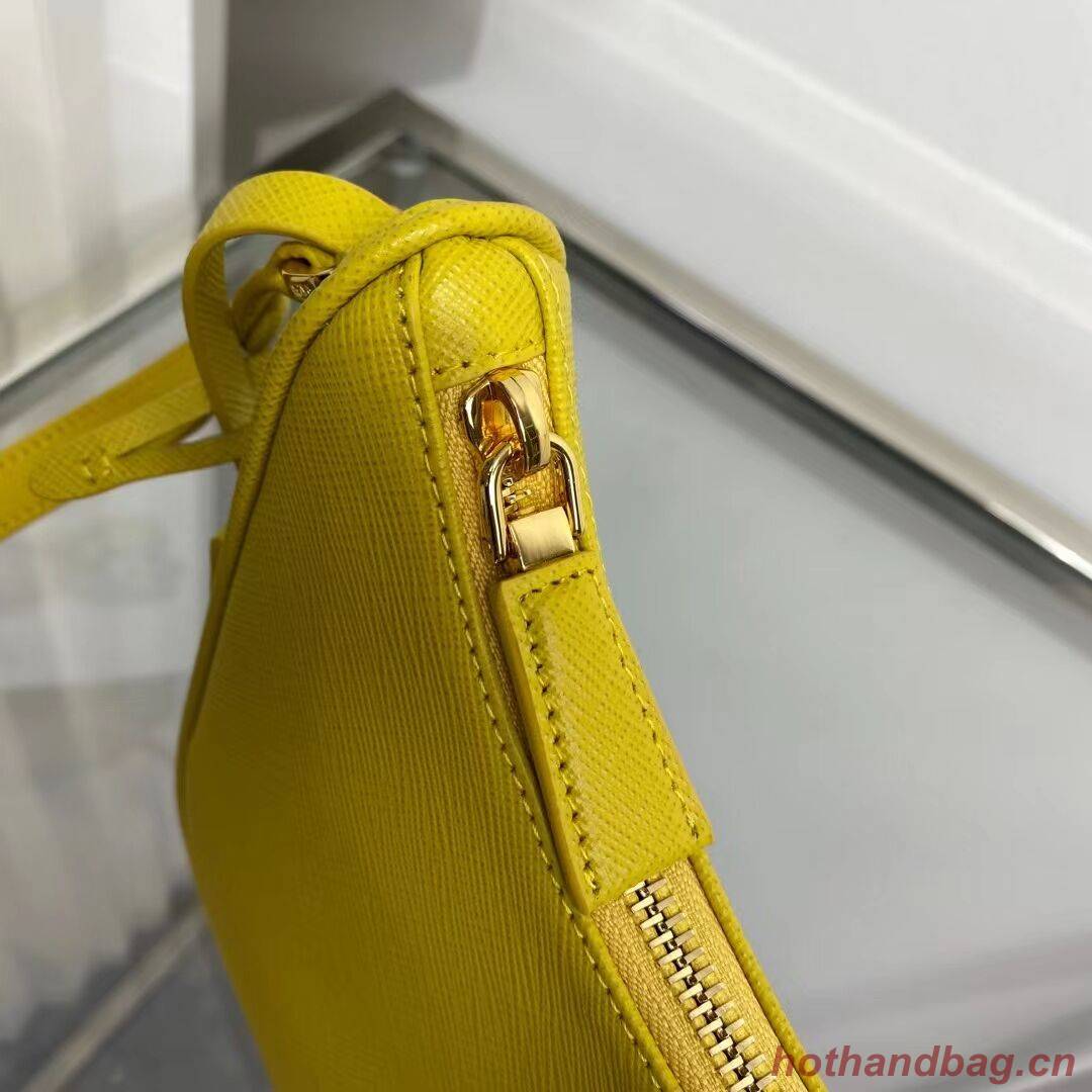 Prada Small Saffiano leather shoulder bag 1BD330 yellow