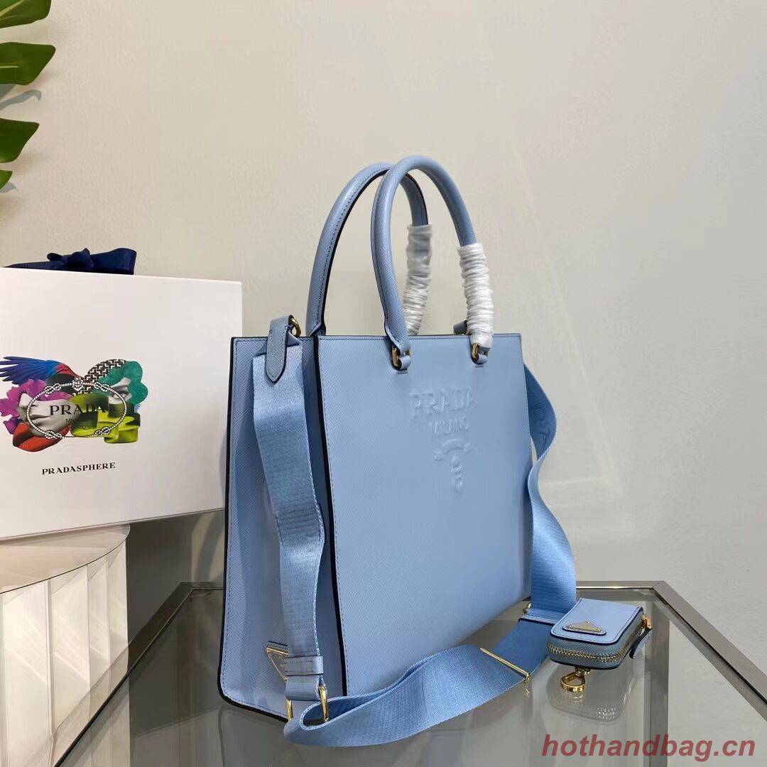 Prada Kristen Saffiano bag 1BD355 sky blue