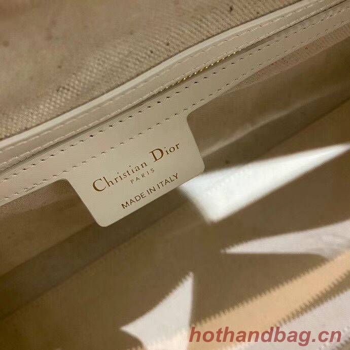 DIOR medium leather tote Bag C9189 white