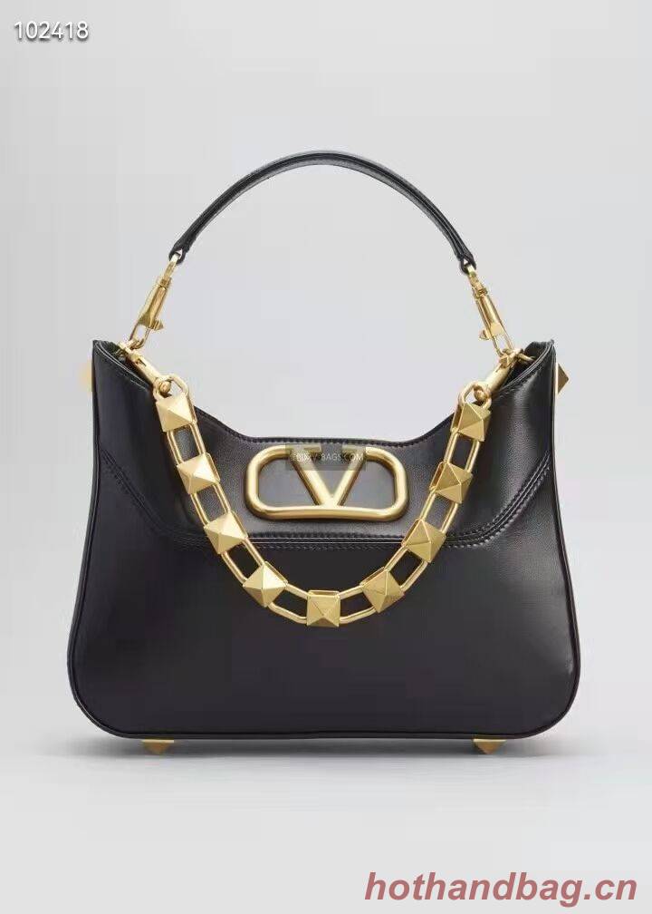 VALENTINO GARAVANI Loco Calf leather bag V2028 black