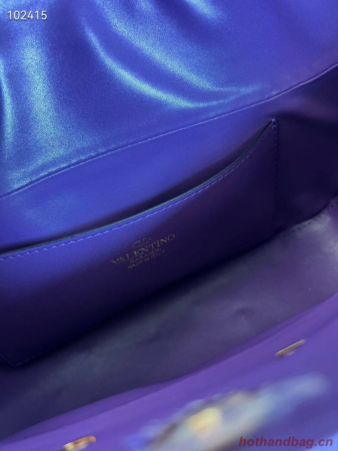 VALENTINO GARAVANI Loco Calf leather bag V2028 purple