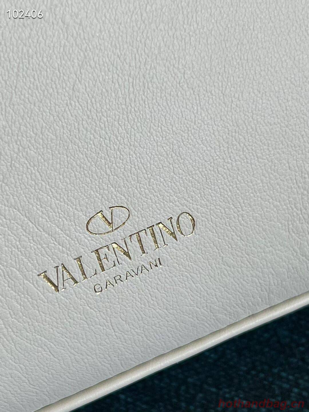 VALENTINO GARAVANI Loco Calf leather bag V2028 white