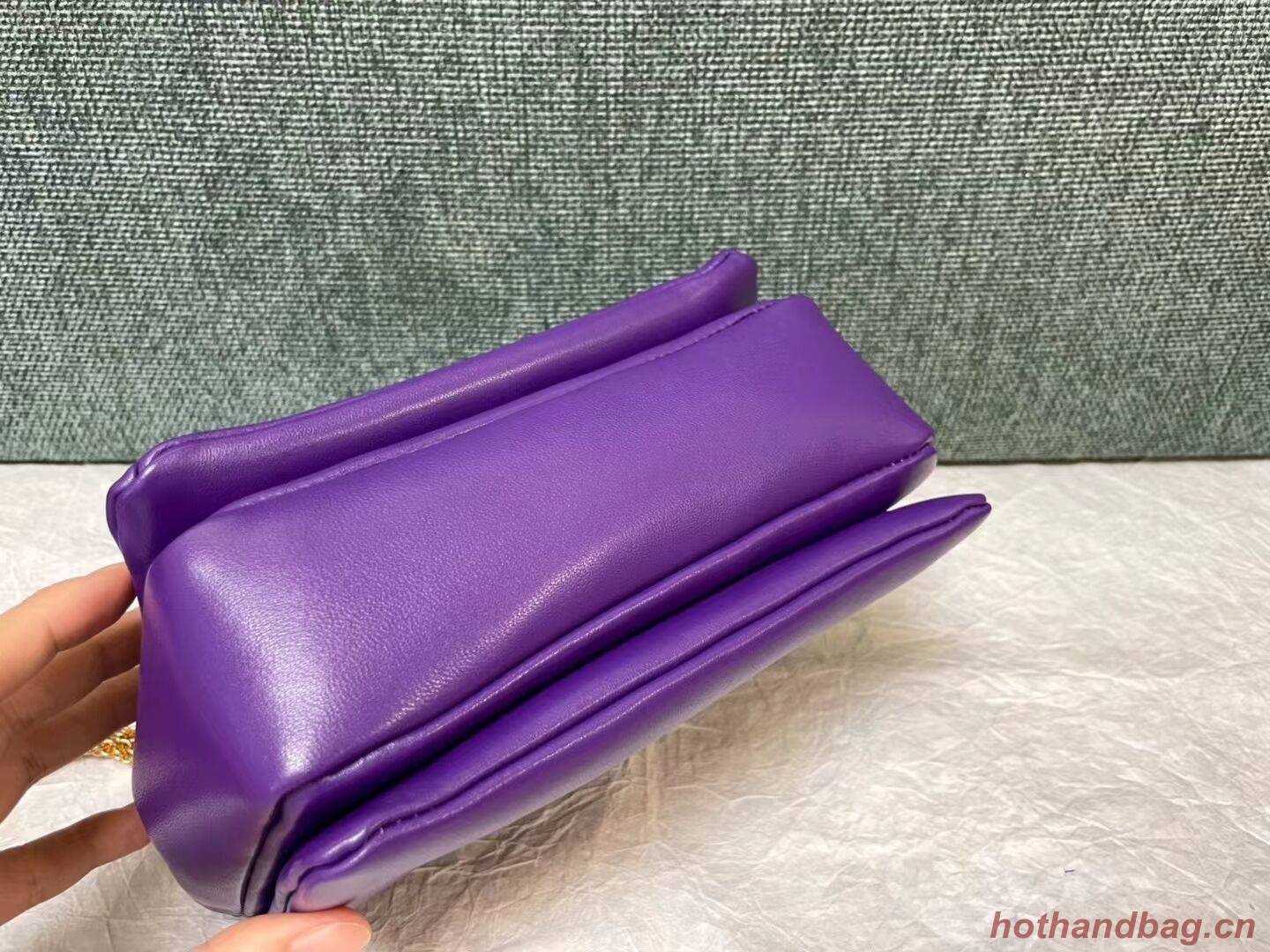 VALENTINO GARAVANI One Stud Sheepskin Shoulder Bag XW0B0K21 purple