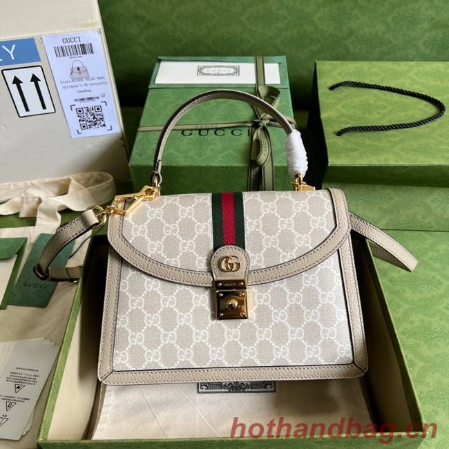 Gucci Ophidia small top handle bag with Web 651055 Beige