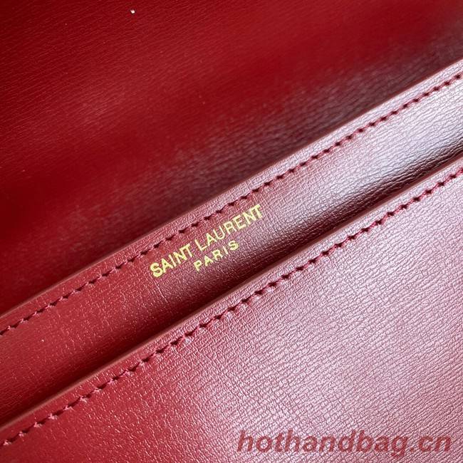 Yves Saint Laurent SUNSET MEDIUM CHAIN BAG IN SMOOTH LEATHER 442906 RED