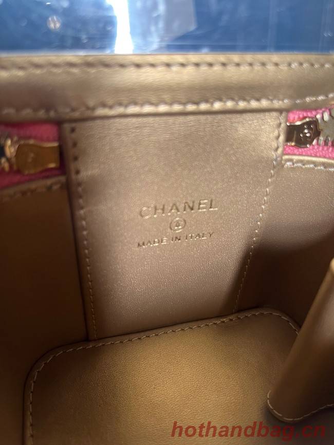 Chanel mini Shoulder Bag Lambskin & Gold-Tone Metal AP2929 pink