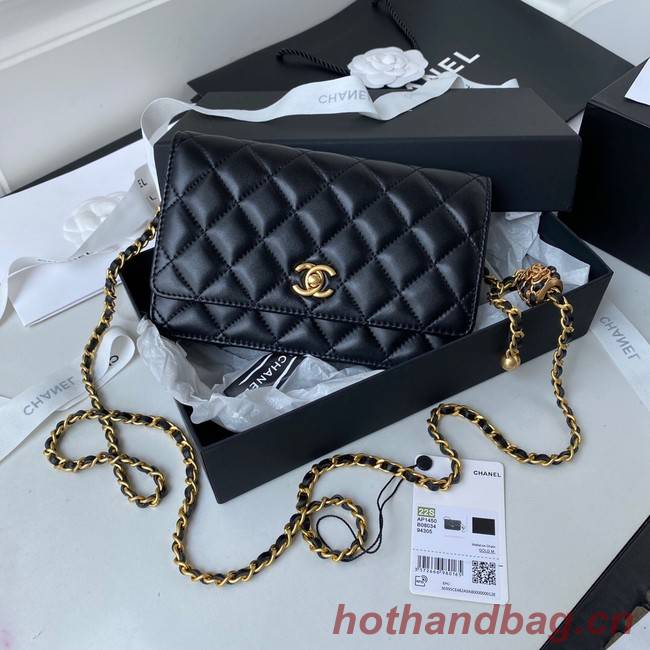 Chanel Lambskin Flap Shoulder Bag AP1450 black