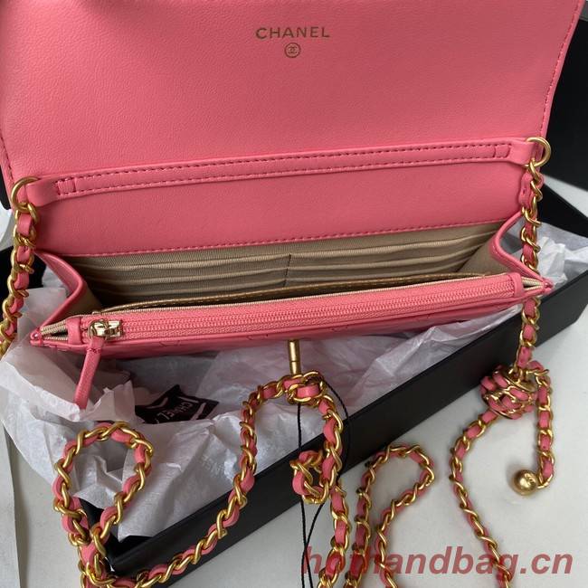 Chanel Lambskin Flap Shoulder Bag AP1450 pink