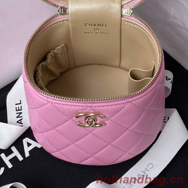 Chanel lambskin top handle bag AP2730 pink
