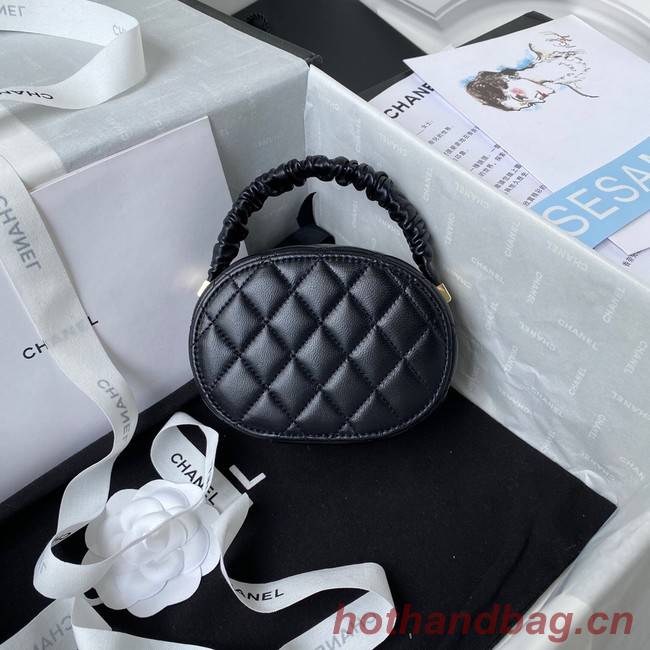 Chanel lambskin top handle bag AP27301 black