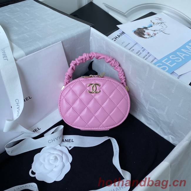 Chanel lambskin top handle bag AP27301 pink